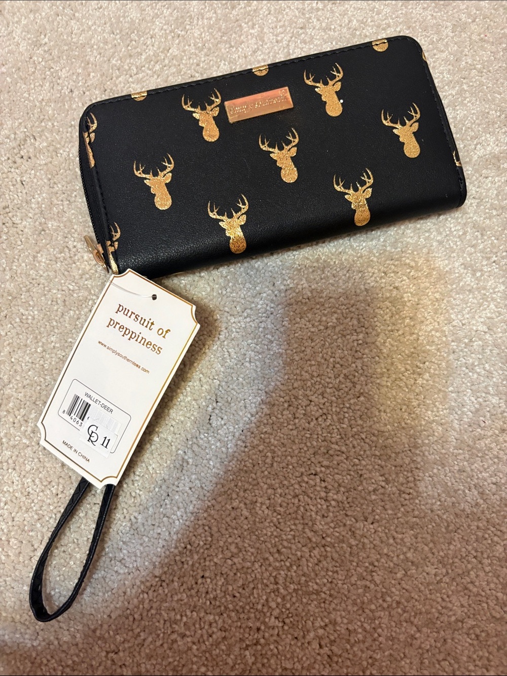 Simply Southern Black Deer Wristlet